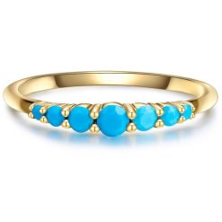 Glanzstücke München Srebrny pierścionek srebro wysokiej próby Tygrysie oko żółte złoto Pierścionki 1 ct Damski. Szare pierścionki Glanzstücke München, z turkusem, pozłacane. Za 209.99 zł.