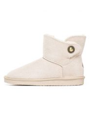 ISLAND BOOT Botki zimowe "Catalina" w kolorze kremowym rozmiar: 41. Brązowe botki Island Boot, bez wzorów, z materiału, bez obcasa, bez zapięcia. Za 134.53 zł.
