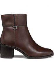 Geox Skórzane botki "New Ashell" w kolorze brązowym rozmiar: 40. Brązowe botki Geox, bez wzorów, eleganckie, bez obcasa, bez zapięcia. Za 244.22 zł.