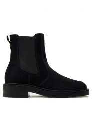 Gant Sztyblety Fallwi 29553724 Czarny. Czarne botki Gant, bez wzorów, ze skóry, bez obcasa, na płaskiej podeszwie, bez zapięcia. Za 479.99 zł.