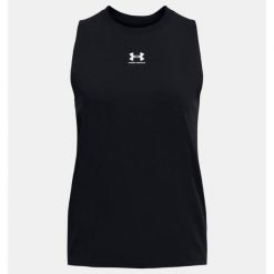 Top damski Under Armour Campus Muscle Tank. Czarne topy sportowe Under Armour, m, bez wzorów. Za 90.99 zł.