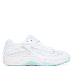 Buty halowe Mizuno. Białe buty sportowe lifestyle Mizuno, bez wzorów, bez zapięcia. Za 339.99 zł.
