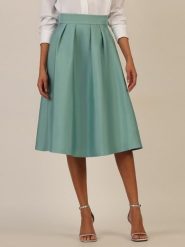 APART Spódnica w kolorze turkusowym rozmiar: 34. Niebieskie spódnice Apart, bez wzorów, midi, rozkloszowane. Za 217.99 zł.