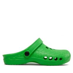 Klapki Dry Walker. Zielone klapki Dry Walker, bez wzorów, bez obcasa, bez zapięcia. Za 69.99 zł.