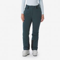 Spodnie narciarskie damskie Quechua SKP 900. Czarne spodnie narciarskie QUECHUA, bez wzorów, z materiału, narciarskie. Za 549.99 zł.