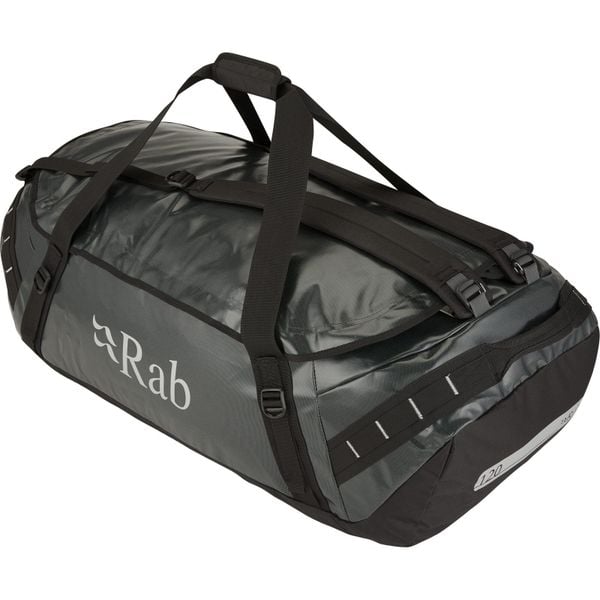 Torba podróżna Rab Expedition Kitbag II 120 - dark slate. Szare torby podróżne RAB, bez wzorów, z tworzywa sztucznego. Za 603.89 zł.