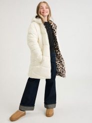 COOL CLUB Dwustronny płaszcz w kolorze kremowym rozmiar: 140. Brązowe płaszcze COOL CLUB, na zimę, bez wzorów, bez kaptura. Za 183.15 zł.