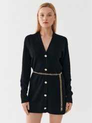 MICHAEL Michael Kors Sukienka dzianinowa MF360O24VR Czarny Relaxed Fit. Czarne sukienki MICHAEL Michael Kors, m, bez wzorów, z dzianiny, bez kołnierzyka, bez ramiączek. Za 1,129.00 zł.