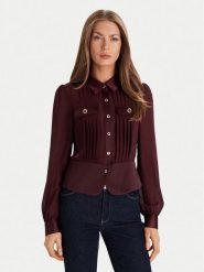 Morgan Koszula 232-CLOCLO Bordowy Regular Fit. Czerwone koszule Morgan, bez wzorów, z syntetyku, bez kołnierzyka, bez ramiączek. Za 299.99 zł.