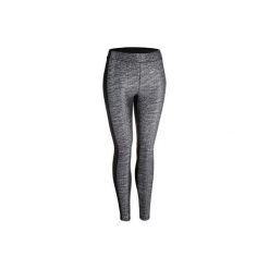 Legginsy fitness kardio damskie 120 szary melanż. Białe legginsy DOMYOS, bez wzorów, z elastanu. Za 64.99 zł.