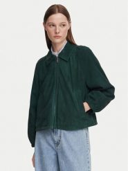 Weekend Max Mara Kurtka skórzana Zuppa 2625446011 Zielony Regular Fit. Zielone kurtki Weekend Max Mara, bez wzorów, ze skóry, bez kaptura. Za 2,739.00 zł.