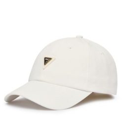 Czapka z daszkiem Guess. Białe czapki z daszkiem Guess, z aplikacjami. Za 139.99 zł.