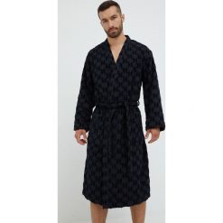 Karl Lagerfeld szlafrok 225W2185 kolor czarny. Czarne szlafroki damskie KARL LAGERFELD, l, bez wzorów, z dzianiny, bez ramiączek. Za 949.99 zł.