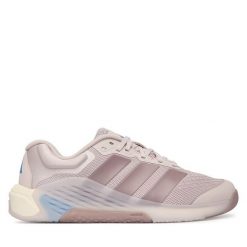 Buty na siłownię adidas. Fioletowe buty treningowe adidas, bez wzorów, bez zapięcia, na fitness i siłownię. Za 559.99 zł.