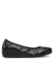 Caprice Baleriny 9-22161-42 Czarny. Czarne baleriny Caprice, bez wzorów, ze skóry, bez obcasa, bez zapięcia. Za 231.99 zł.