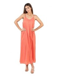 Isla Bonita by SIGRIS Sukienka w kolorze pomarańczowym rozmiar: XL. Pomarańczowe sukienki Isla Bonita by SIGRIS, na co dzień, xl, bez wzorów, z bawełny, bez kołnierzyka, bez ramiączek, maxi, proste. Za 131.74 zł.