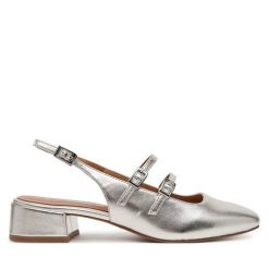 Czółenka Tamaris. Szare czółenka Tamaris, bez wzorów, bez obcasa, bez zapięcia. Za 269.99 zł.