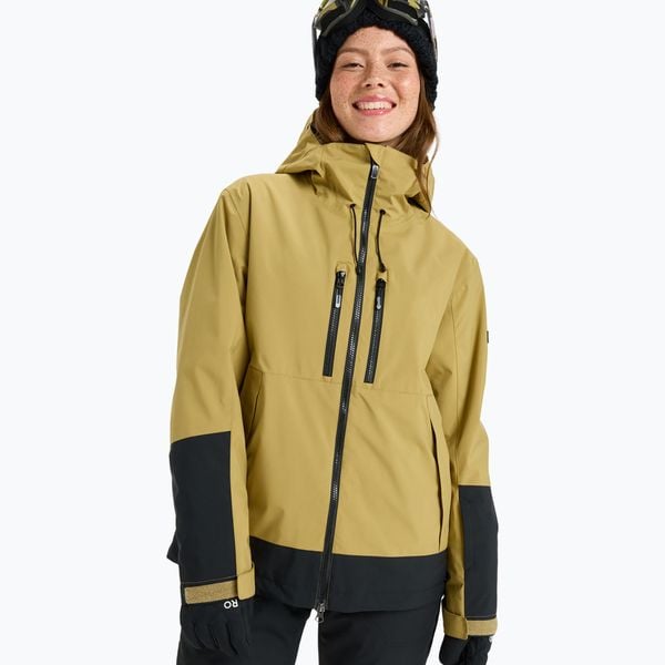 Kurtka snowboardowa damska ROXY Upwards. Czarne kurtki narciarskie Roxy, na zimę, s, bez wzorów, z materiału, bez kaptura, snowboardowy. Za 899.99 zł.