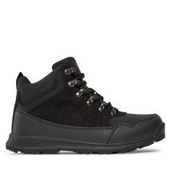 Trapery Big Star Shoes. Czarne traperki BIG STAR SHOES, bez wzorów, retro, bez obcasa, bez zapięcia. Za 299.99 zł.