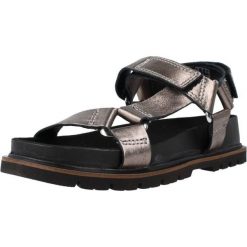 Sandały CLARKS ORIANNA Srebrny. Szare sandały Clarks, bez wzorów, ze skóry, bez obcasa, bez zapięcia. Za 237.99 zł.