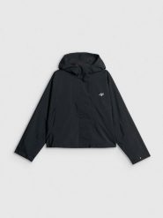 4F Kurtka przejściowa damska - czarna L. Czarne kurtki 4f, l, bez wzorów, z materiału, klasyczne, bez kaptura. Za 349.99 zł.