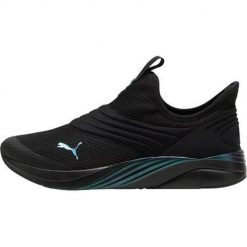 Buty do biegania damskie Puma Softride Sophia 2. Czarne buty do biegania Puma, bez wzorów, z materiału, bez zapięcia, do biegania. Za 428.96 zł.