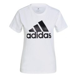 Koszulka Essentials Logo. Białe t-shirty sportowe adidas, l, bez wzorów, z bawełny, bez ramiączek, na fitness i siłownię. Za 79.00 zł.