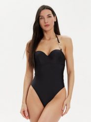 Guess Strój kąpielowy E4GJ51 KC620 Czarny. Czarne stroje jednoczęściowe Guess, z aplikacjami, z syntetyku. Za 679.99 zł.
