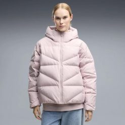 Damska kurtka puchowa z kapturem PUMA. Czarne kurtki Puma, l, bez wzorów, z materiału, klasyczne, z kapturem. Za 929.00 zł.