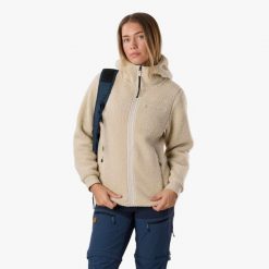 Bluza polarowa hiking damska Swedemount Lofoten Pile Jacket wodoodporna. Brązowe bluzy bez kaptura SWEDEMOUNT, bez wzorów, z polaru, narciarskie. Za 399.99 zł.