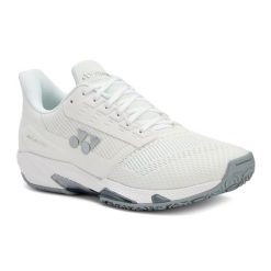 Buty do tenisa damskie YONEX Power Cushion Ad-Accel Ladies CL. Białe buty treningowe YONEX, bez wzorów, z gumy, bez zapięcia, tenisowe. Za 569.99 zł.