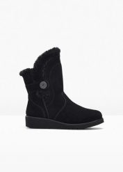 Kozaki Skechers. Czarne kozaki bonprix, bez wzorów, bez obcasa, bez zapięcia. Za 399.99 zł.