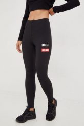 LaBellaMafia legginsy treningowe Go On damskie kolor czarny gładkie. Czarne legginsy LABELLAMAFIA, bez wzorów, z dzianiny. W wyprzedaży za 199.99 zł.