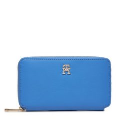 Duży Portfel Damski Tommy Hilfiger. Niebieskie portfele Tommy Hilfiger, bez wzorów. Za 159.99 zł.