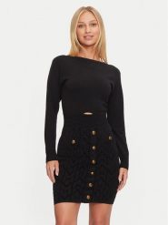 Guess Sukienka dzianinowa 4BGK04 5661Z Czarny Bodycon Fit. Czarne sukienki Marciano Guess, z aplikacjami, z dzianiny, bez kołnierzyka, bez ramiączek, bodycon. Za 529.99 zł.
