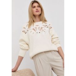 Twinset sweter damski kolor beżowy lekki. Brązowe swetry Twinset, l, bez wzorów, z dzianiny, bez ramiączek. Za 1,099.90 zł.