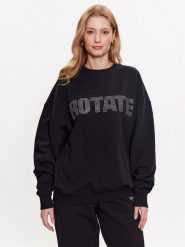 ROTATE Bluza Rhinestone Irisa 700187100 Czarny Regular Fit. Czarne bluzy ROTATE, m, bez wzorów, z bawełny, bez kaptura. Za 1,169.00 zł.