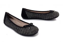 Rieker 43850-00 black combination, baleriny damskie. Czarne baleriny Rieker, bez wzorów, bez obcasa, na płaskiej podeszwie, bez zapięcia. Za 289.90 zł.