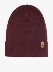 Czapka zimowa Fjallraven Classic Knit Hat - dark garnet. Czerwone czapki zimowe Fjällräven, bez wzorów, z wełny. Za 222.50 zł.