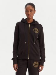 Versace Jeans Couture Bluza 80HAIT02 CF01T Czarny Regular Fit. Czarne bluzy Versace Jeans Couture, m, bez wzorów, z bawełny, bez ramiączek, bez kaptura. Za 1,179.00 zł.