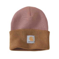 Czapka zimowa Carhartt Knit Cuffed Tow-Tone Beanie. Brązowe czapki zimowe Carhartt, bez wzorów, sportowe. Za 106.00 zł.