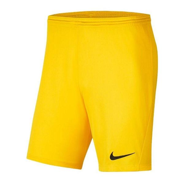 Dziecięce/niemowlęce Spodenki Z Dzianiny Dry Park III. Żółte szorty Nike, bez wzorów, z dzianiny, sportowe. Za 91.99 zł.
