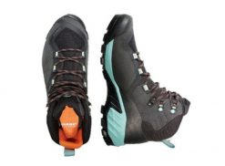 Buty trekkingowe damskie Mammut Sapuen High GTX. Czarne trekkingi Mammut, bez wzorów, z gore-texu, bez zapięcia, trekkingowe, gore-tex. Za 1,055.00 zł.