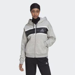 Bluza z kapturem adidas z kolorowymi paskami. Białe bluzy z kapturem adidas, s, bez wzorów, z bawełny, z kapturem, na fitness i siłownię. Za 310.40 zł.