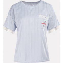 Jasnoniebieski 2-Częściowy Komplet Piżamowy Nesista. Niebieskie piżamy Born2be, l, z aplikacjami, z bawełny, bez kołnierzyka, bez ramiączek, krótkie. W wyprzedaży za 45.49 zł.