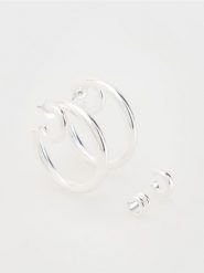 Posrebrzane kolczyki 2 pack - srebrny. Szare kolczyki Reserved, posrebrzane. W wyprzedaży za 55.99 zł.