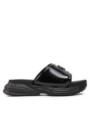 Calvin Klein Jeans Klapki Chunky Comf Slide Mtr YW0YW01506 Czarny. Czarne klapki Calvin Klein Jeans, bez wzorów, z jeansu, bez obcasa, bez zapięcia. Za 369.99 zł.