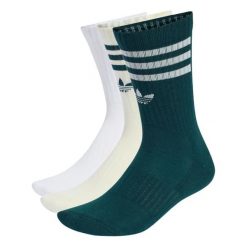 Skarpety wyjazdowe Real Madryt – 3 pary. Białe skarpetki adidas, bez wzorów, z bawełny. Za 89.95 zł.