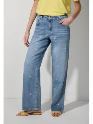 More & More Dżinsy - Comfort fit - w kolorze niebieskim rozmiar: 44. Niebieskie jeansy More & More, z aplikacjami, ze skóry, klasyczne. Za 166.88 zł.