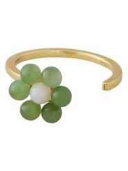 Design Letters Pozłacany pierścionek ''My Flower'' jadeitami i perłą rozmiar: onesize. Żółte pierścionki Design Letters, z jadeitem, pozłacane. Za 173.99 zł.